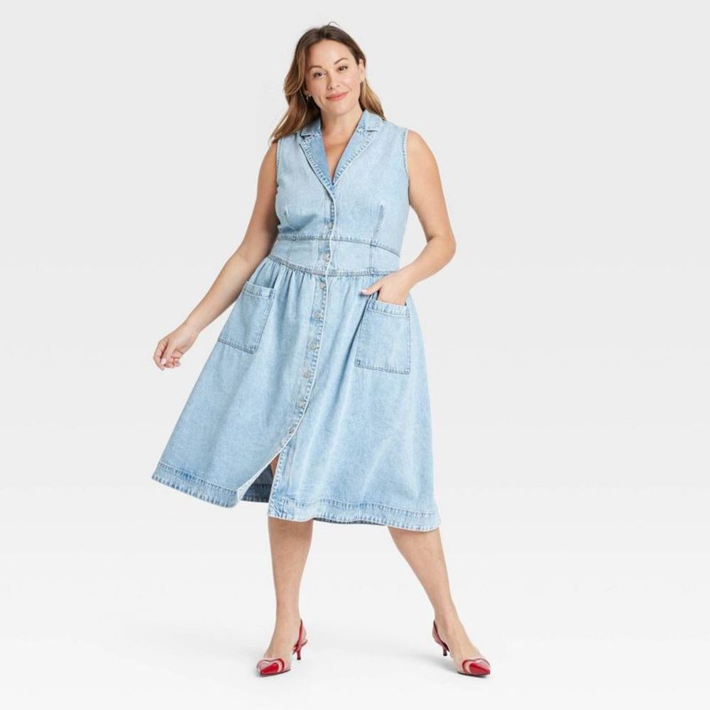 Ava & Viv Light Blue Denim Dress - Picture 3 of 3